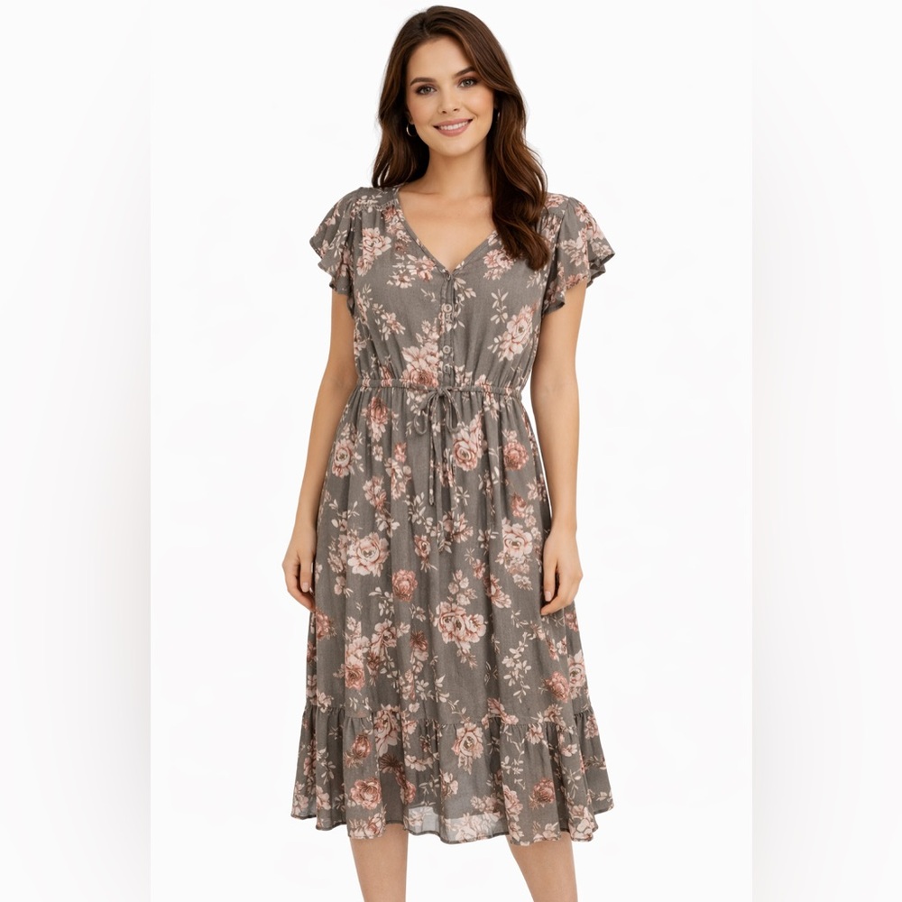 Just Jeans Floral Midi Dress – Size 8